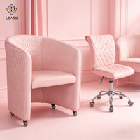 Chaise de Luxe Moderne pour Client de Salon de Manucure, Chaise Pivotante pour Client, Chaise d'Attente de Salon avec Logo