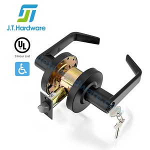 4500 loạt ANSI Lớp 2 ADA nhiệm vụ nặng nề khóa cửa xử lý thương mại Matte đen không thuận tay lối vào hình trụ leverset - Product Image 1