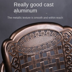 Phong Cách Châu Âu Ngoài Trời Xoay Ghế Giản Dị Đúc Nhôm Ghế Ăn Cho Sân Biệt Thự Vườn Ngoài Trời Bảng Set Cho Hộ Gia Đình - Product Image 5