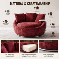 Fauteuil simple moderne italien pour chambre à coucher, salon, balcon, appartement et hôtel, fauteuil inclinable pivotant