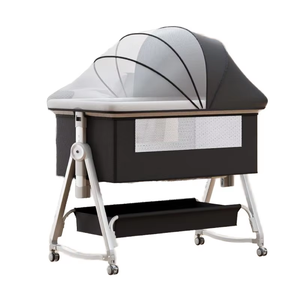 Cuna de noche para dormir con 6 cunas de bebé de montaje móvil plegables portátiles de altura ajustable para bebés recién nacidos - Product Image 1