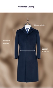 Manteau long en cuir véritable épais pour homme, style européen et américain, coupe-vent, é<span class=keywords><strong>l</strong></span>égant, mature - Product Image 6