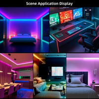 Bande LED COB WS2811 24V pour TV et salle de jeux, compatible Bluetooth et contrôle via application, personnalisable, IP20, IP65, IP67