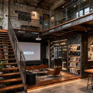 Diseño de Planificación de Espacios en Loft Amplio, Creando Zonas Separadas en un Estudio Abierto - Product Image 1