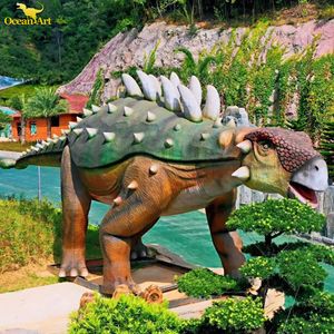 Modèle de dinosaure grandeur nature en fibre de verre télécommandé pour parc à thème jurassique, centre commercial et parc d'aventure - Product Image 3