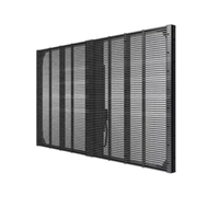 Écran LED transparent d'intérieur P3.91-7.82 à design mince et haute transparence pour affichage de bienvenue dans les centres commerciaux