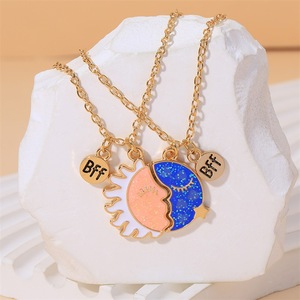 Nouvelles idées de produits 2026, série BFF, pendentif d'amitié étoile et lune, bonne sœur, <span class=keywords><strong>couple</strong></span>, bijoux fins, colliers - Product Image 2