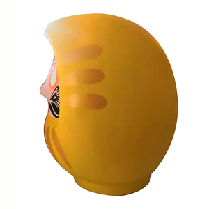 Nouvelle poupée Daruma japonaise jaune personnalisée de 9,8 pouces, collection <span class=keywords><strong>2021</strong></span>, poupée de la richesse et de la fortune, décoration de la maison, cadeau d'affaires - Product Image 4