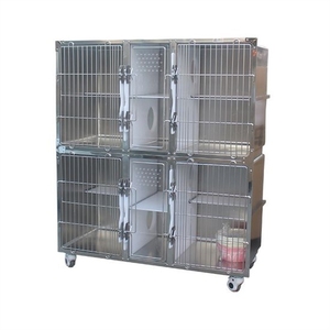 Jaula Combinada Veterinaria de Acero Inoxidable para Gatos, para Clínicas y Hospitales de Animales - Product Image 4