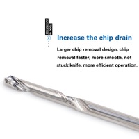 Fraises à une cannelure de 6mm pour outils CNC en aluminium, carbure solide, panneaux composites en aluminium, série A