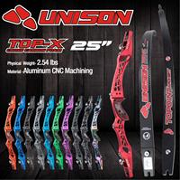UNISON 25 pouces compétition Takedown arc classique Riser gauche/droite ILF aluminium CNC 6061-T6 poignée avec poignée en plastique