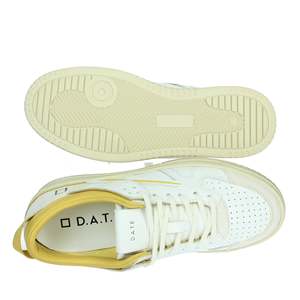 D.A.T.E. Sneakers Donna W401-TO-BC-HY Bianche e Gialle 37 Scarpe di Tela alla Moda - Product Image 6