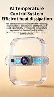 Projecteur intelligent HY370 Android 14, 300 ANSI Lumens, 720P, mise au point électrique, 3 lentilles en verre, durée de vie LED de 50 000 heures, home cinéma portable