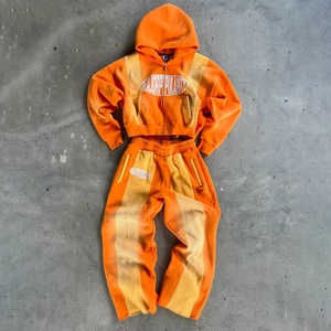 Custom Hoodies <b>Set</b> Oversized Cut and <b>Sew</b> Stitch Straight Leg Baggy Sweatpants and Hoodie <b>Set</b> Tracksuit Sweatsuits Manufacturer - Product Image 3