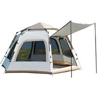 Tente de camping imperméable pop-up pour 4 personnes, tente automatique instantanée portable pour le camping et la randonnée