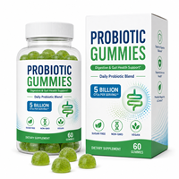 Gummies Probiotiques pour la Santé Digestive et Intestinale 5 Milliards de UFC avec Fibre Prébiotique Inuline 60 Comprimés Complément Alimentaire