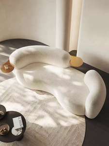 हॉट सेलिंग लक्जरी समकालीन सोफे ने होटल के लिए घुमावदार डिजाइन के साथ आधुनिक लिविंग रूम फर्नीचर - Product Image 4