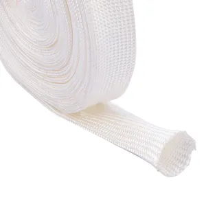 EKO hot sales heat insulation silica fiber sleeve hose wrap high temperature fire resistant braided sleeves