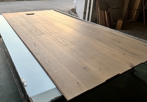 Plancher en bois d'ingénierie rustique de qualité <span class=keywords><strong>CDE</strong></span> à 3 couches, chêne européen scié, pour intérieur - Product Image 5
