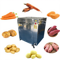 Borstelrol wortel cassave reinigingsmachine fruit groente wasmachine elektrische gember aardappel was- en schilmachine