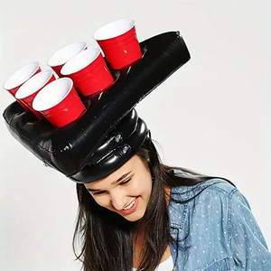 2PK INFL <span class=keywords><strong>ATABLE</strong></span> BER PONG HAT Permainan Minum Beer Pong CUPS - Product Image 6