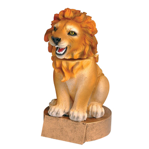 Trophée <span class=keywords><strong>Lion</strong></span> en Résine à Tête Mobile Personnalisable – Base Vierge – Souvenir de Compétition Sportive – Décoration de Bureau - Product Image 2