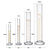 Cylindre en verre borosilicate gradué pour laboratoire, 250 ml, 500 ml, 1000 ml