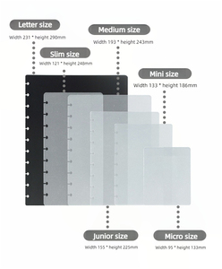 X1031-2 önceden delinmiş delikler dizüstü planlayıcısı kapak temizle siyah PP buzlu bütçe kullanımlık Discbound ciltleme günlüğü kapak 50 adet/paket - Product Image 4