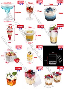 Copas pequeñas de plástico transparente de una sola pared, Mini tazas de postre para helado, pudín, fiesta de vino, aperitivos, taza de Mousse PS - Product Image 3