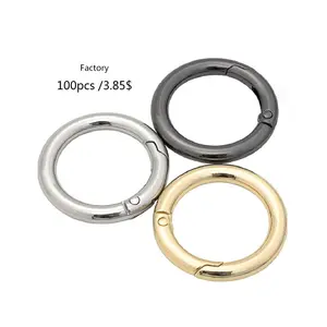 Bán Buôn 20/25/28/30/32Mm Bề Mặt Phẳng Vòng Chìa Khóa Chuỗi Chia Vòng Hoop Thép Không Gỉ Bạc Đôi Vòng Keychain