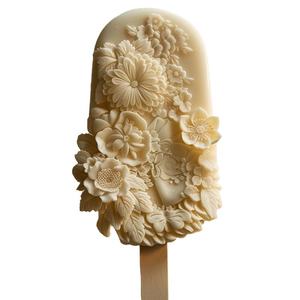 Moule en silicone alimentaire créatif à motifs floraux, réutilisable pour la fabrication <span class=keywords><strong>de</strong></span> bâtonnets glacés, idéal pour la crème glacée artisanale DIY et les recettes maison pour touristes - Product Image 1