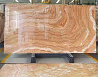 Nouvelle dalle de marbre Onyx brun paon marbre Onyx dalle pour la décoration de panneau mural à la maison