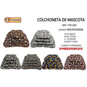 Set di Quattro Cuscini Ovali per Cani per Letti Comodi per Animali Domestici - Product Image 1
