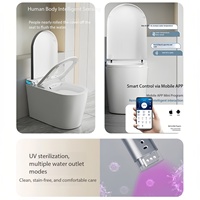 Toilette intelligente entièrement automatique tout-en-un avec siège chauffant, double chasse d'eau, siège surdimensionné, chasse d'eau puissante et réservoir d'eau intégré