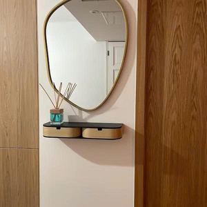 Table console flottante rétro, table de rangement murale pour entrée, design minimaliste, meuble mural pour salon - Product Image 5