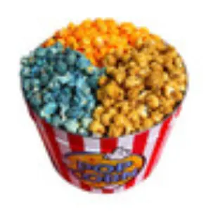 Hoge Kwaliteit Winkle Olie Cmyk Aangepast Ontwerp 1/2/3.5 Gallon Popcorn Blikje Emmer Met Handvat Popcorn Opslag Metalen Blik