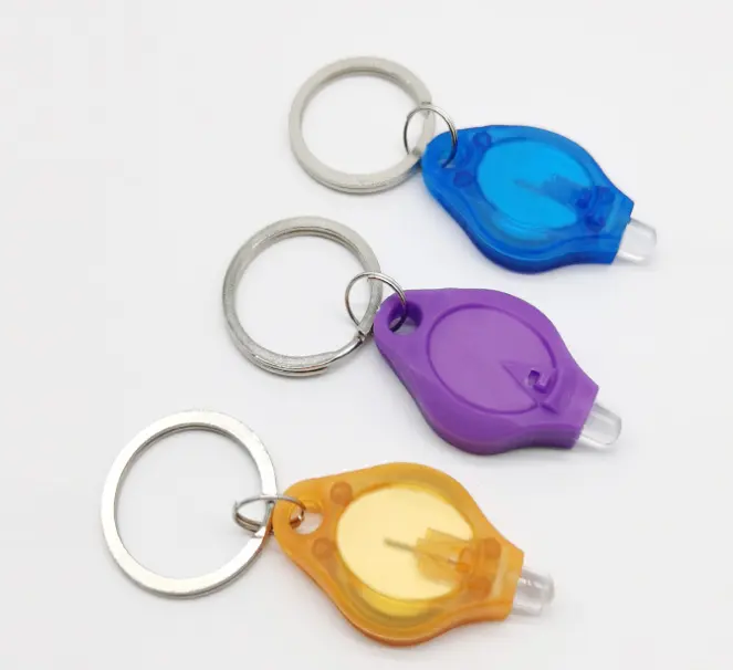 Mini Led Light Keychain UV 395nm Flashlight UV Flash Light Keyring Plastic Flashlight