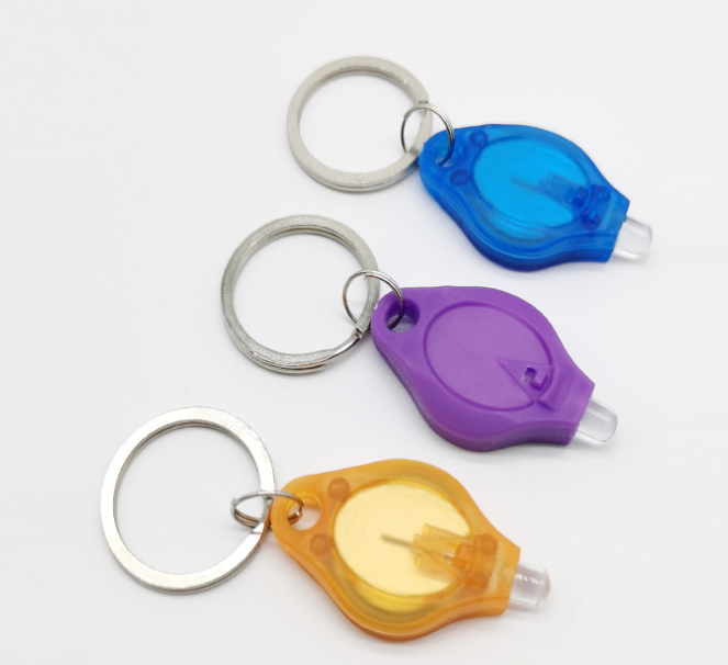 Mini Led Light Keychain UV 395nm Flashlight UV Flash Light Keyring Plastic Flashlight