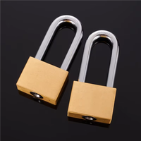 Cadenas en laiton avec cylindre à palette, anse en acier trempé étanche, antivol, à clé, pour porte, portail et extérieur