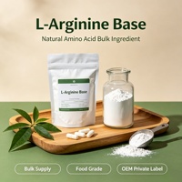 Poudre de L-Arginine de qualité alimentaire, extrait d'acide aminé naturel, matière première en vrac, fabrication OEM, marque privée