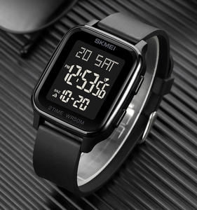 Montre numérique de sport carrée pour homme <span class=keywords><strong>Skmei</strong></span> <span class=keywords><strong>1858</strong></span>, résistante à l'eau, avec luminescence et alarme, design tendance - Product Image 6