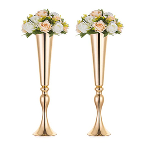 Vasi a tromba per composizioni floreali con supporto per fiori in <span class=keywords><strong>oro</strong></span> per decorazioni da tavola per centrotavola di nozze - Product Image 1