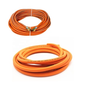 Rohs Certified Low Pressure Lpg Rubber Hose Flexible Fiber Braided Rubber Lpg Hose Korea Oxygen Lpg Cutting Hose 9Mm