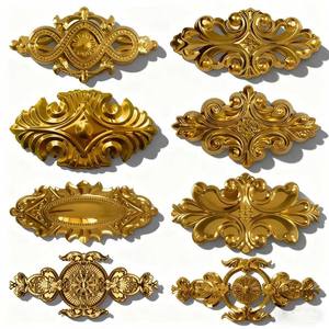 แผ่นปิดขอบประตูวิลล่าสแตนเลส 304 ยี่ห้อ Mai Huan รุ่น European Durable ลายดอกไม้มรกต รูปทรงโบว์  ตกแต่งลายเมฆ  ทันสมัย - Product Image 1