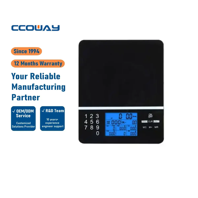 Digital 10kg Tempered Glass Kitchen Scale Digital LCD Food Weighing Scale with 999 Food Nutrient Component Measurement