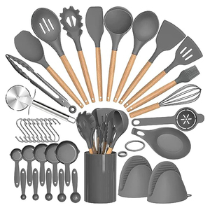 <span class=keywords><strong>Juego</strong></span> <span class=keywords><strong>de</strong></span> 35 <span class=keywords><strong>utensilios</strong></span> <span class=keywords><strong>de</strong></span> <span class=keywords><strong>cocina</strong></span> <span class=keywords><strong>de</strong></span> <span class=keywords><strong>silicona</strong></span> con mango <span class=keywords><strong>de</strong></span> madera, sin BPA, espátulas y cucharas <span class=keywords><strong>de</strong></span> <span class=keywords><strong>silicona</strong></span> con soporte, manoplas para horno, venta al por mayor - Product Image 3