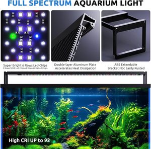 Lámpara Seaoura SR628 de Aleación de Aluminio con 24/7 Modos de Luz Solar y Luz de Luna, Lámpara para Acuario de Espectro Completo - Product Image 5