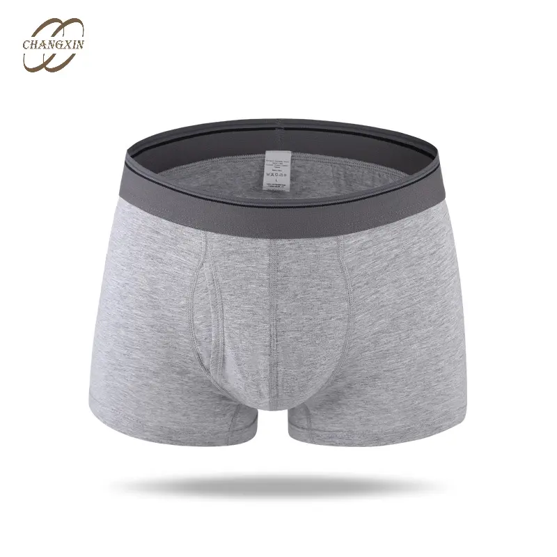 High Quality Cotton Man Fattened Loose Boxer Open Gear Design Panties Customized Men's Oversized Boxer Underwear