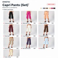 Set Yoga 2 Potong Wanita: Sport Bra Halter Neck Adjustable Open Back & Celana Capri High Waist Wide Leg, Anti Guncangan, Cepat Kering