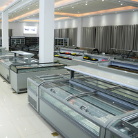 Vitrine Réfrigérée Commerciale pour Viande, Réfrigérateur de Présentation de Viande, Armoire de Présentation pour Supermarché, Congélateur Coffre pour Viande